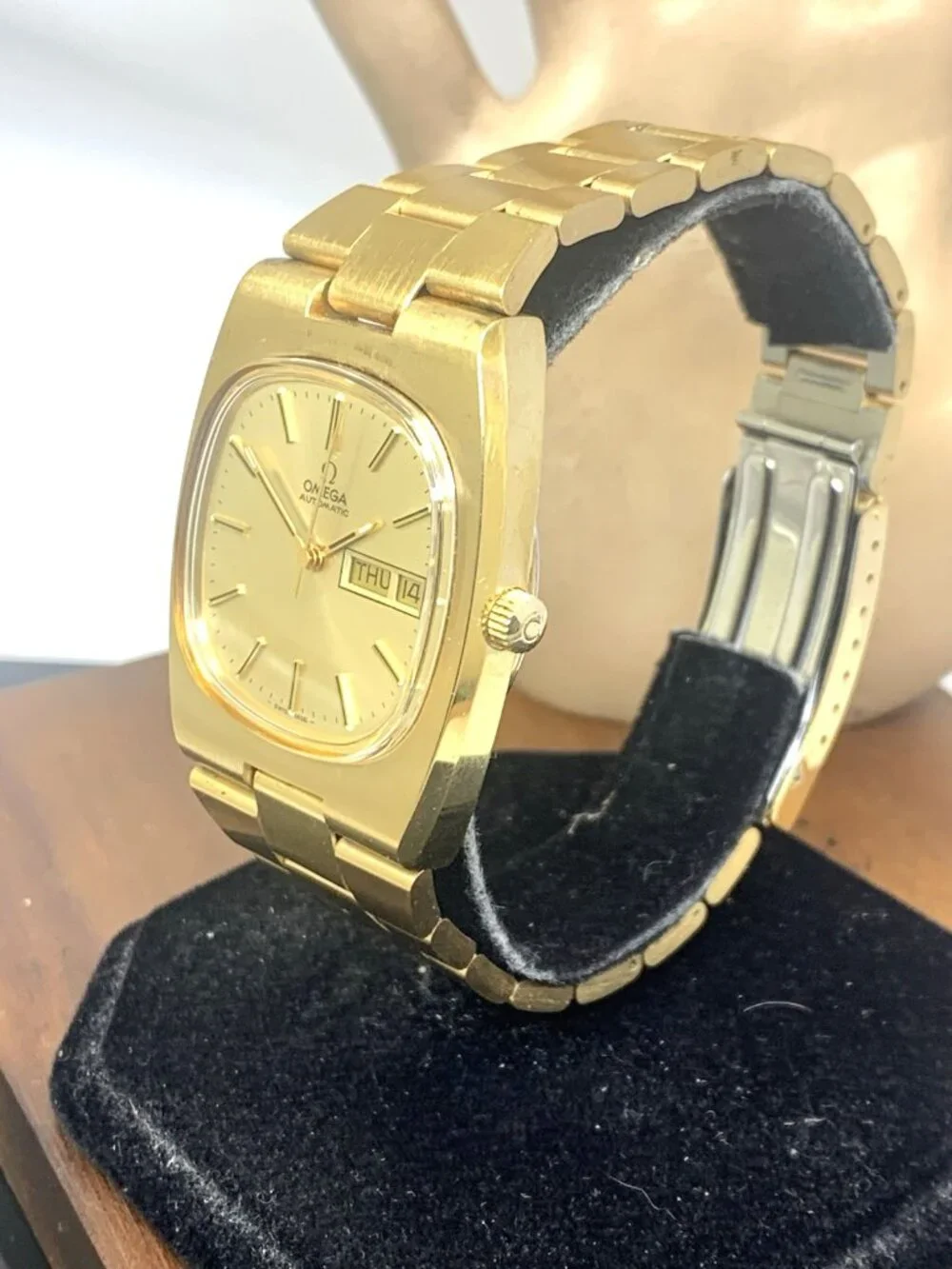 Omega 166.0192 Men's Watch 1020 Vintage Swiss Automatic Day Date Gold Steel 36mm
